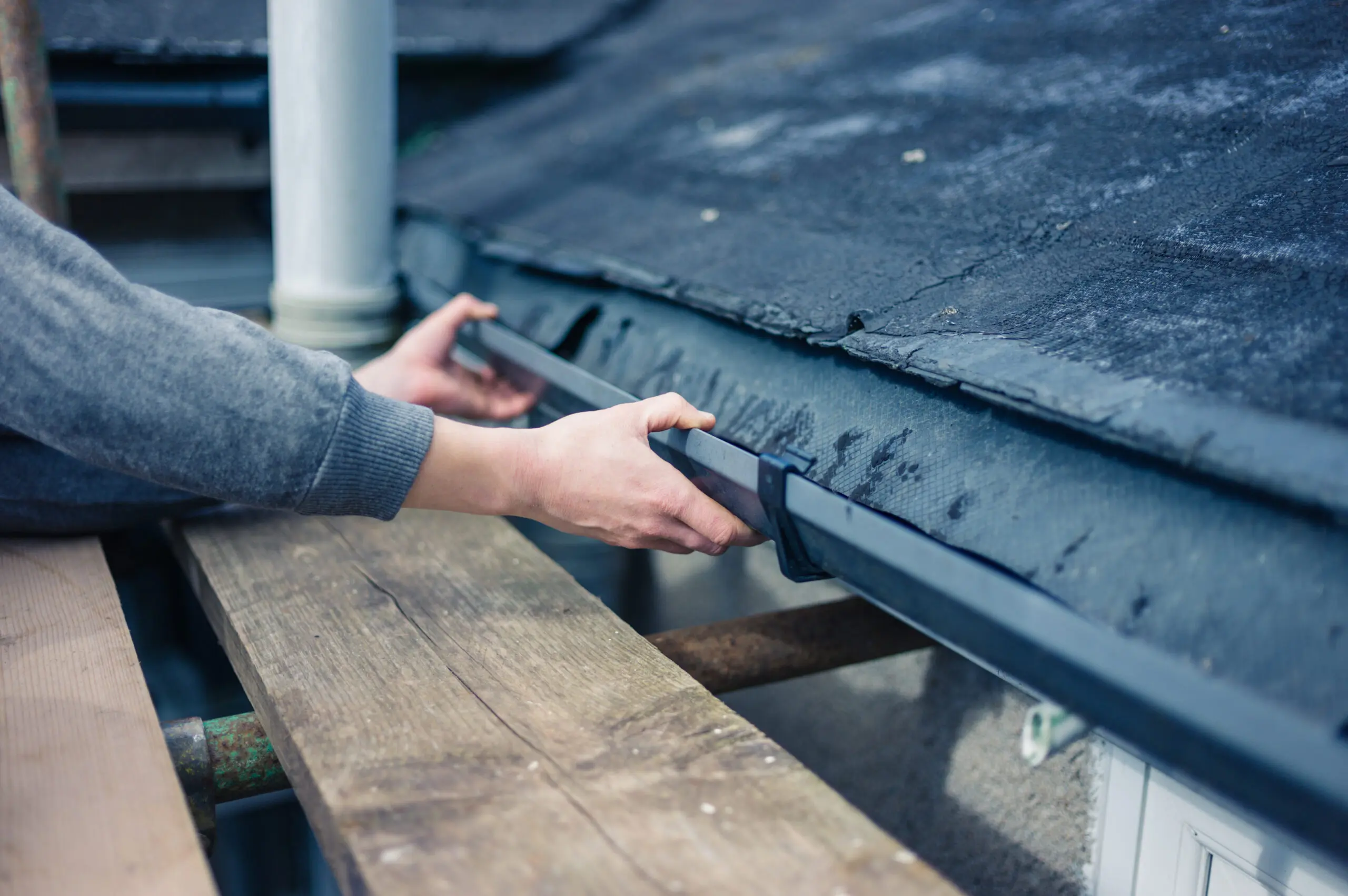 repairing a gutter